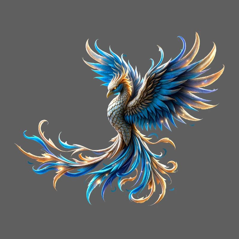 Fire Blue Phoenix