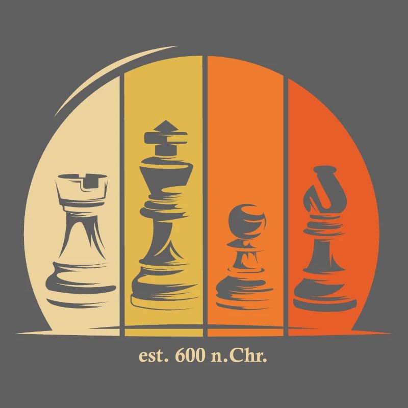 Chess Pieces Symbol Logo History Retro