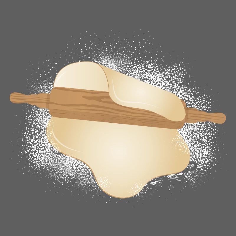 sprinkled flour with rolled out dough