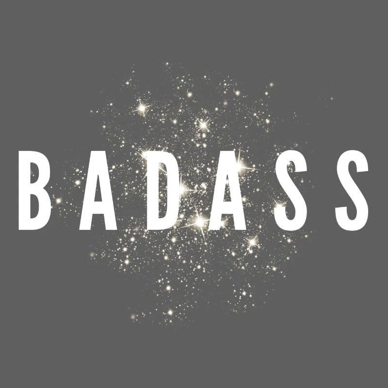 Déclaration de force mentale des étoiles paillettantes Badass