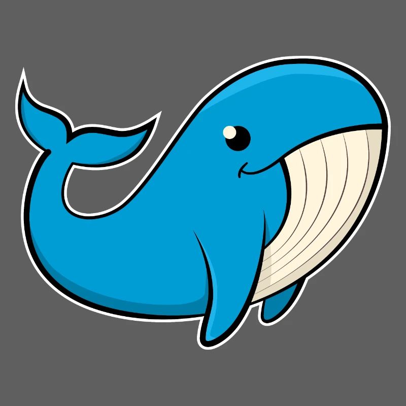 Image joyeuse d’une baleine bleue