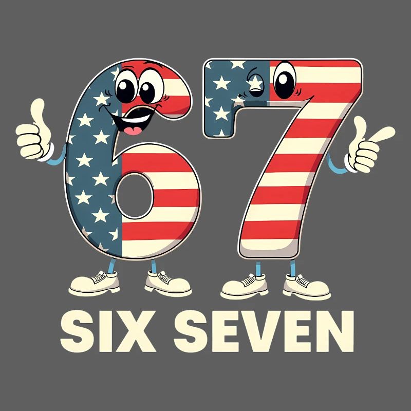 US Flag 67 Memes Six Seven