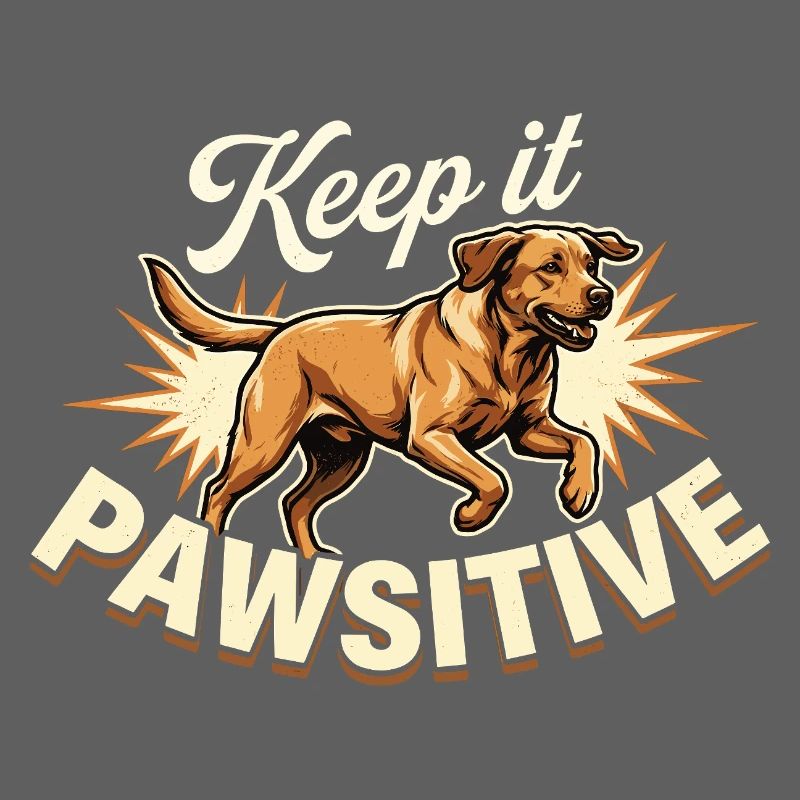 Keep it Pawsitive Foxred Labrador Retro
