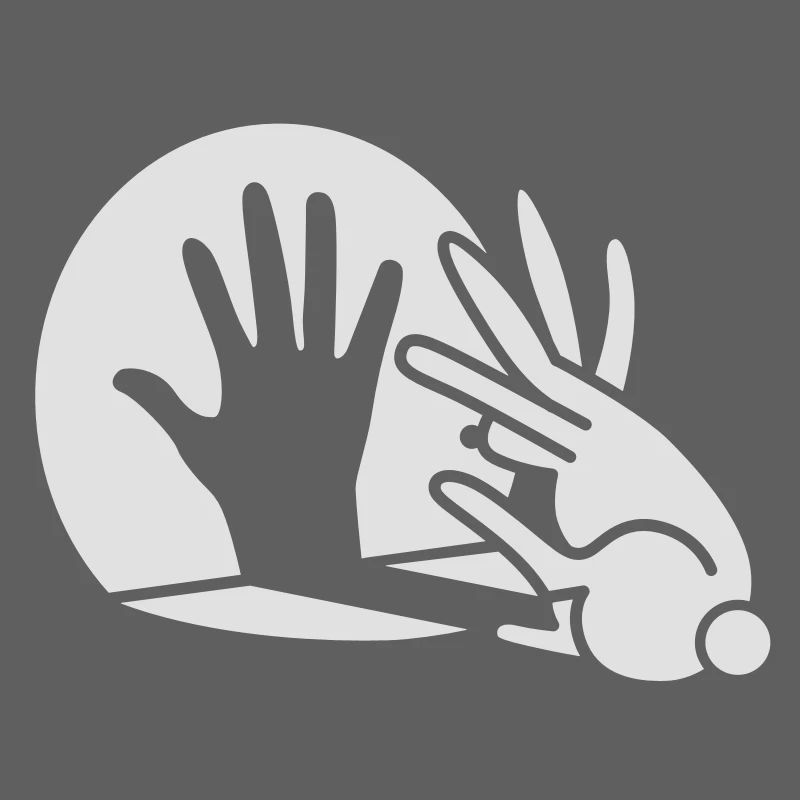 hand shadow rabbit glow in the dark