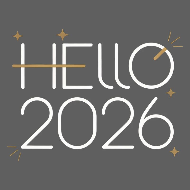 Hello 2026 Neon Sign