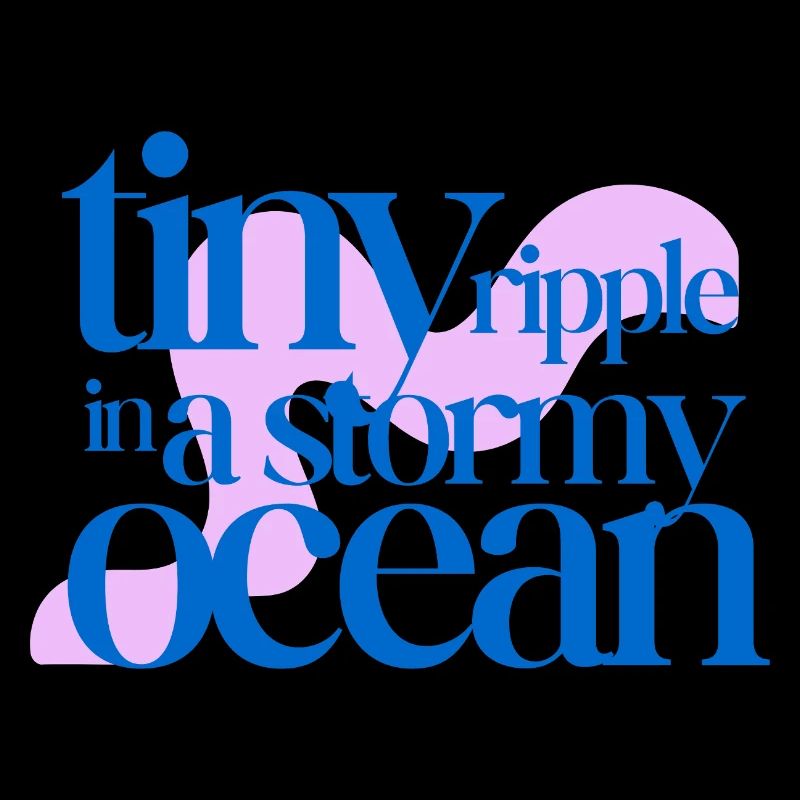 Tiny ripple in a stormy ocean (rosè background)