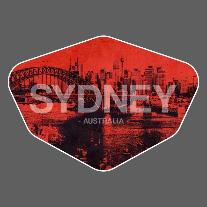 Sydney Retro Skyline Print