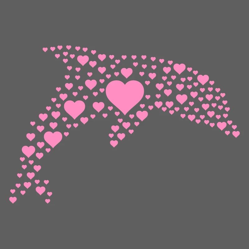 Dolphin with small hearts
