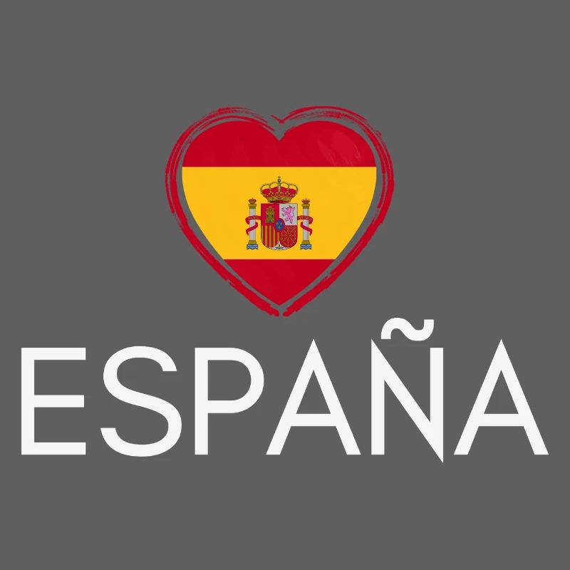 Heart with Spanish flag, Spanish pride