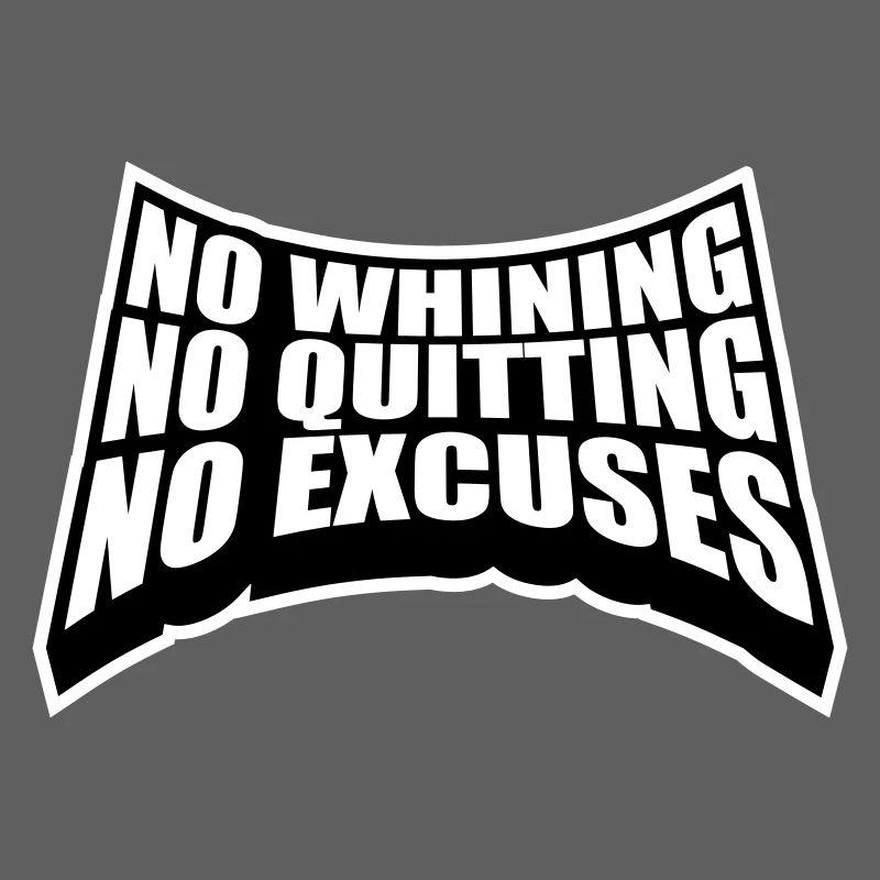 Pas de plaintes, pas d’abandon, pas d’excuses, motivation pour la salle de sport