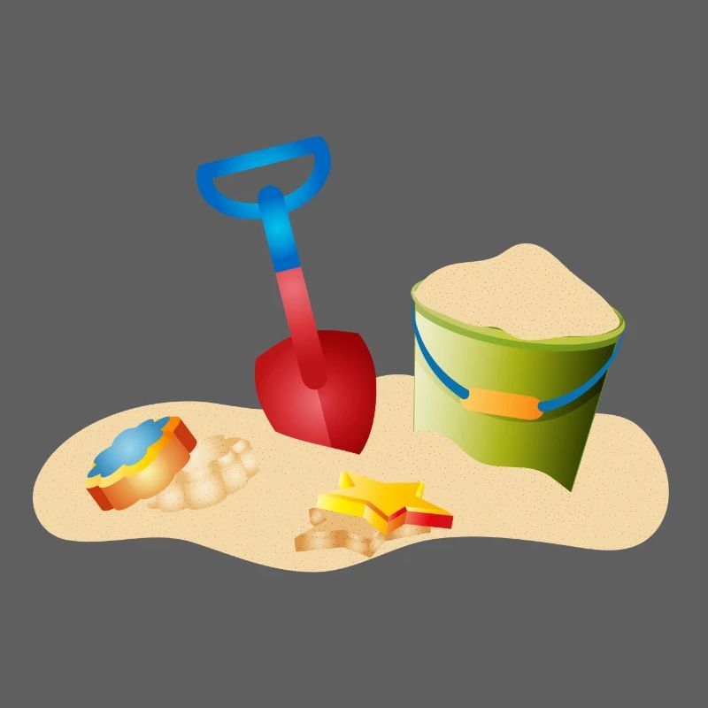 Sand Spielzeug am Strand oder im Sandkasten