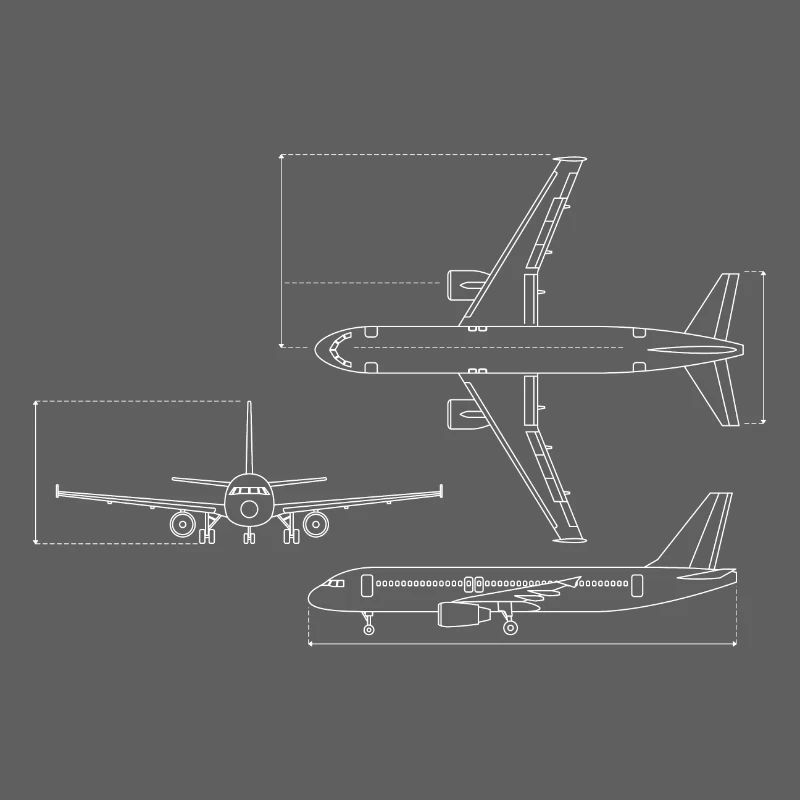 Dessin technique du plan d’avion