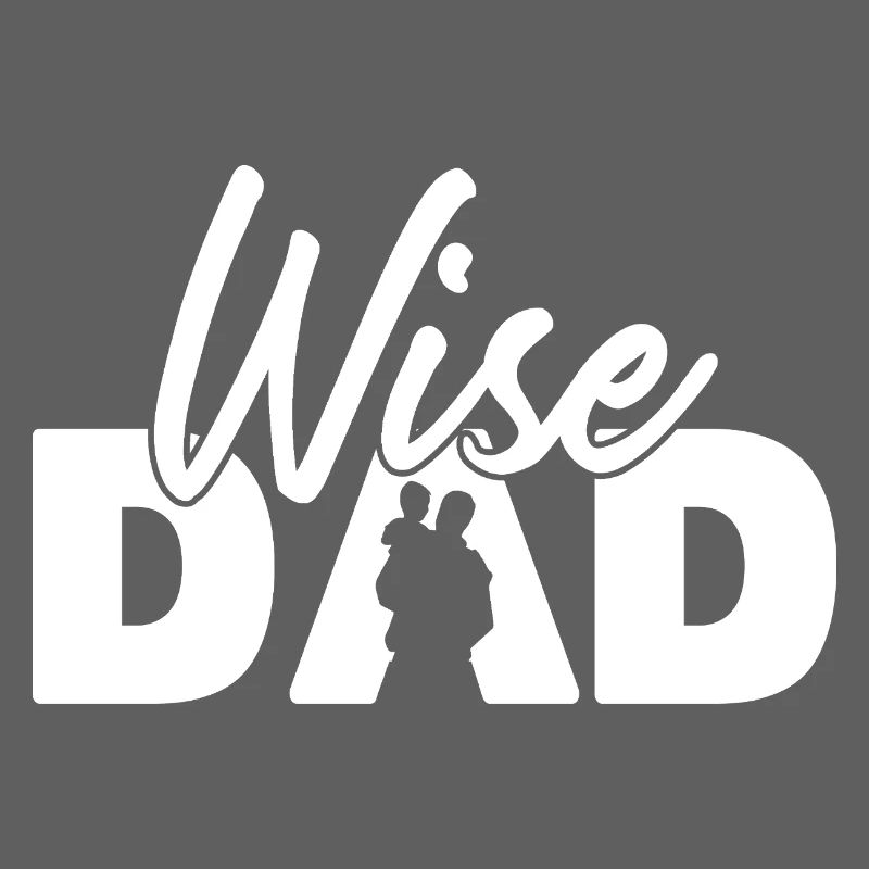 Wise Dad Silhouette Vaterschaft Elternschaft