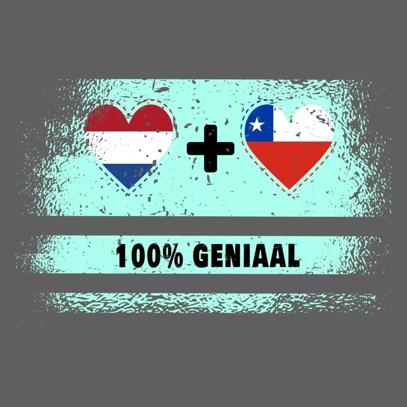 Drapeau 100% Genius du Chili et des Pays-Bas