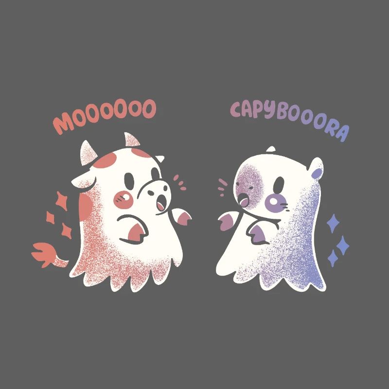 Effrayant Capy et vache