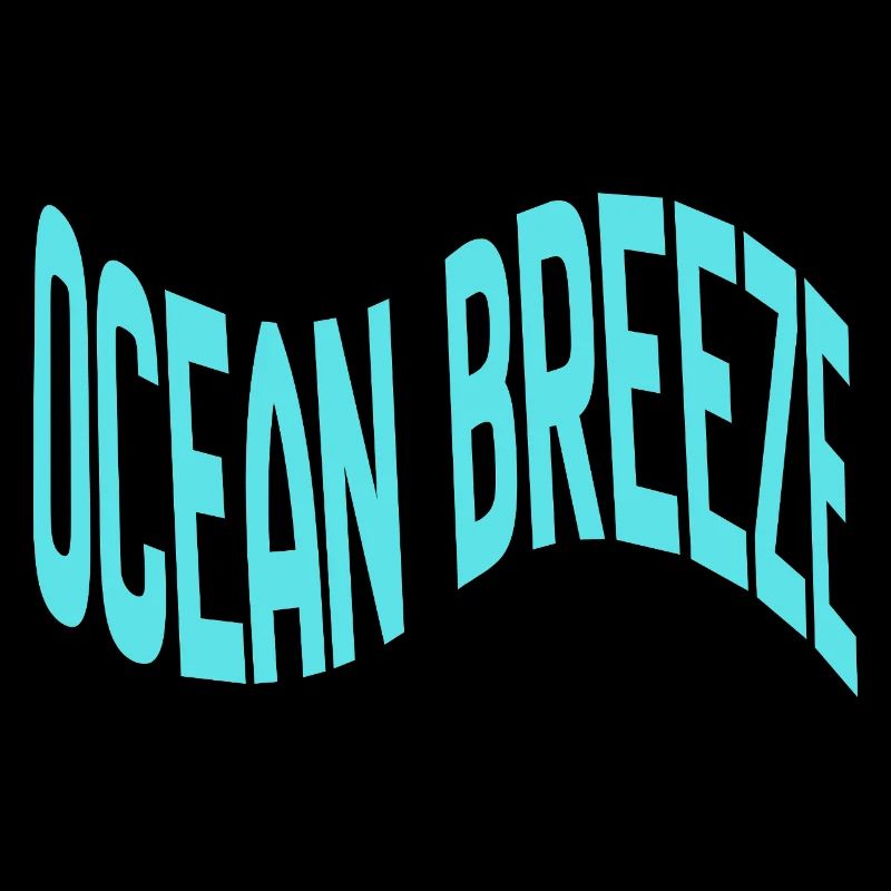 Ocean Breeze gebogene Typografie