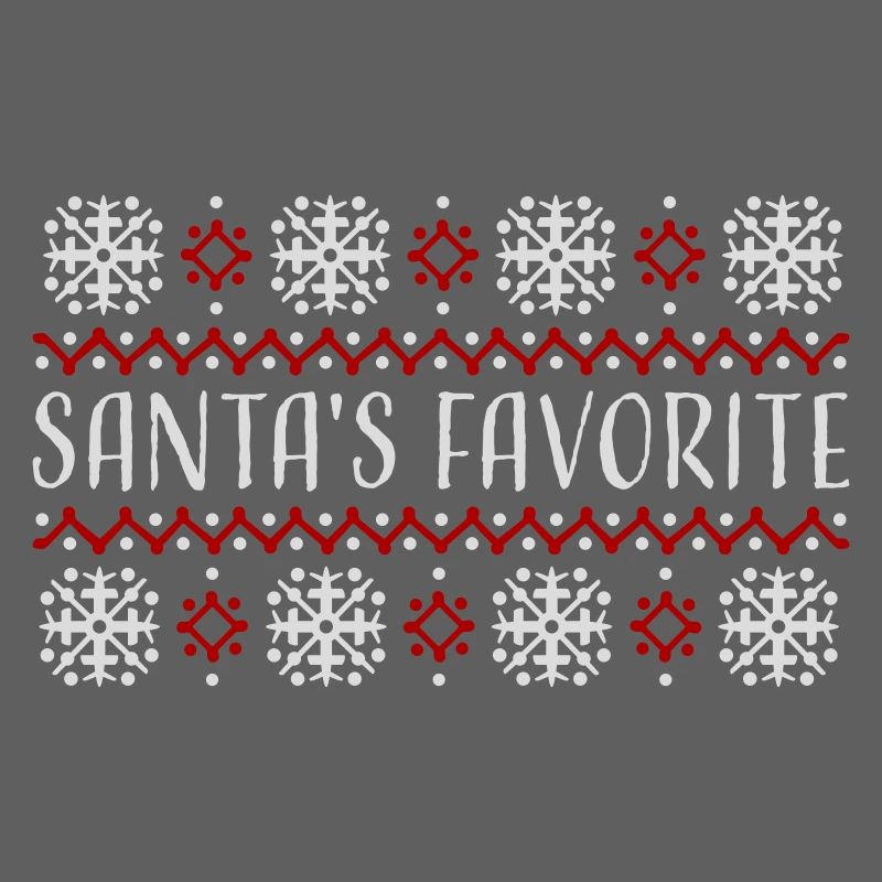 Santa's Favorite Weihnachtspullover Schneeflocken