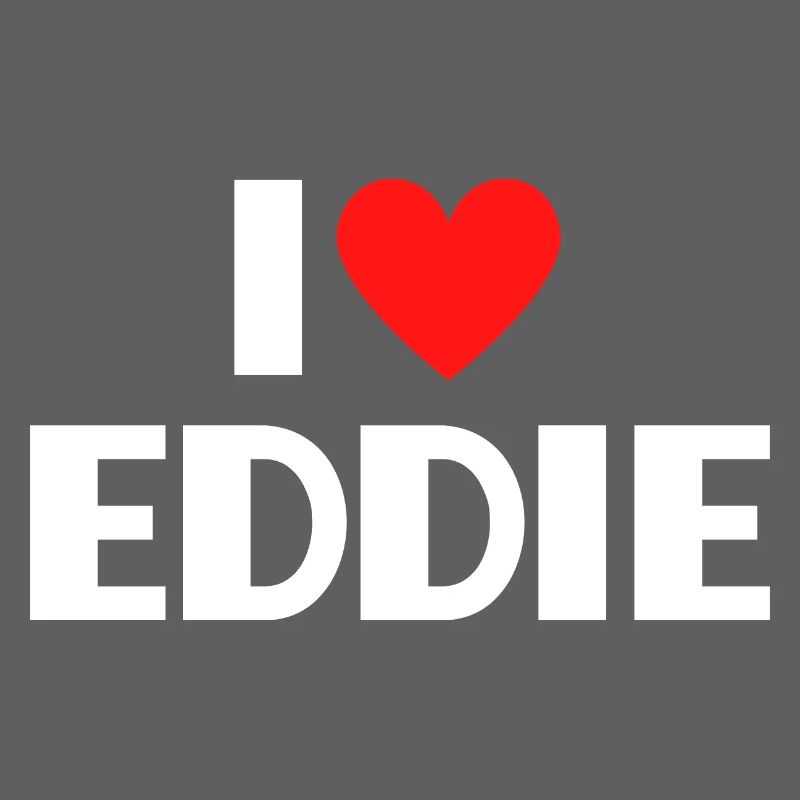 J’adore Eddie Red Heart Déclaration rétro