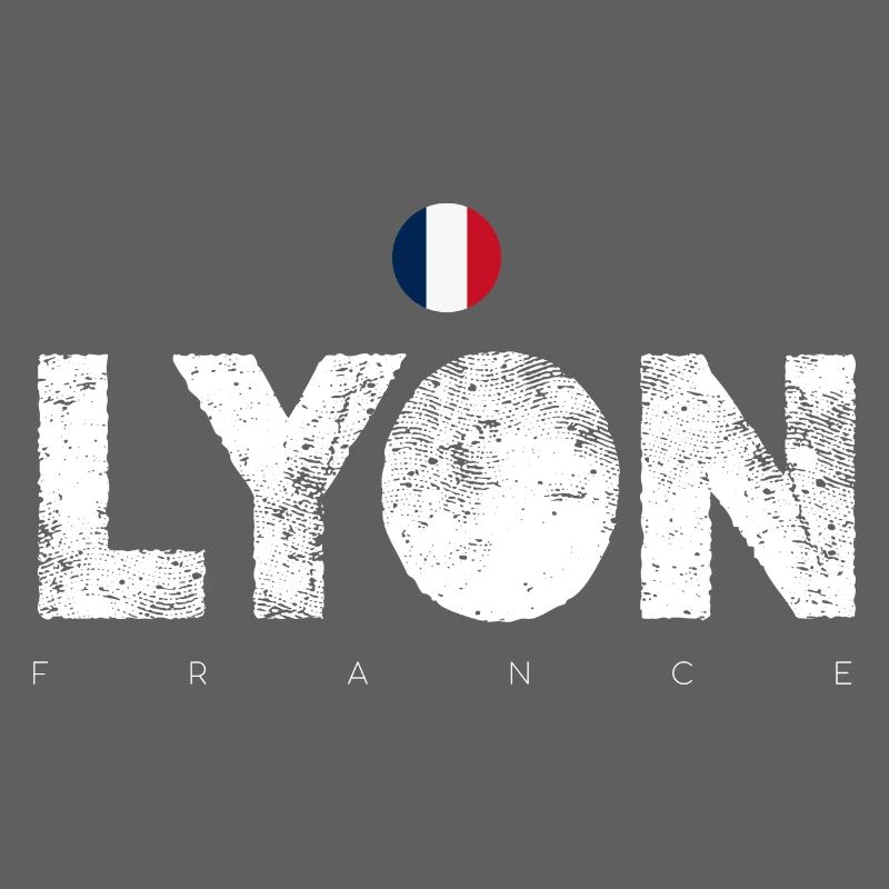 Texte en gras de Lyon avec drapeau français