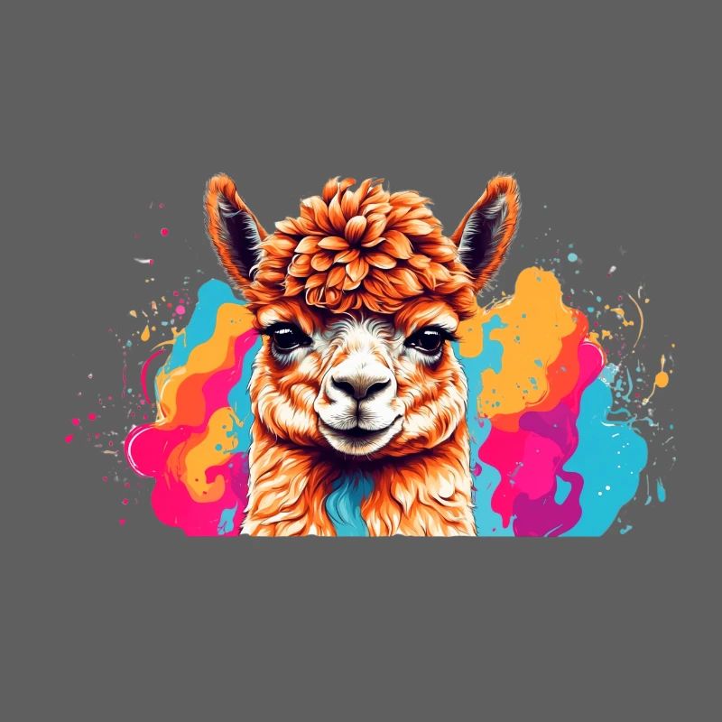 Explosion de couleur de lama