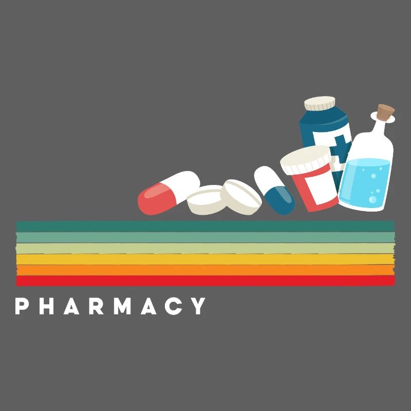 Retro pharmacist pharmacy technician