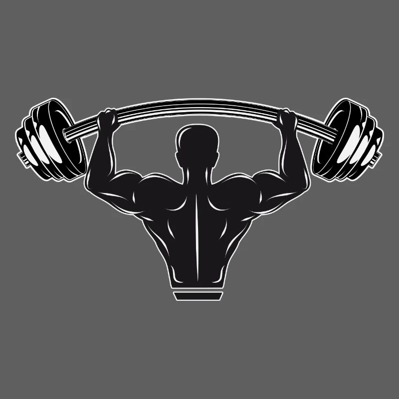 Hantel in der Hand - Bodybuilder mit Gewicht
