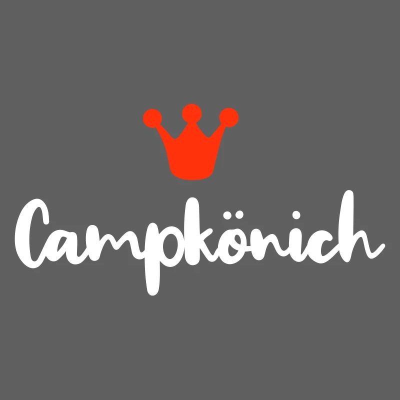 Camping König Vektor Handschrift Krone cool Fan