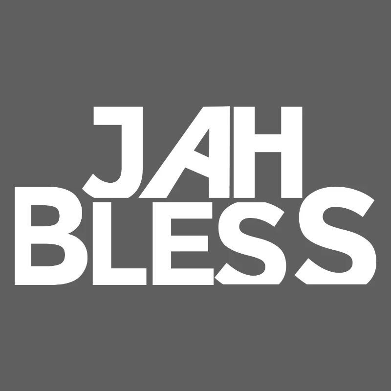 Jah Bless Blockschrift Design
