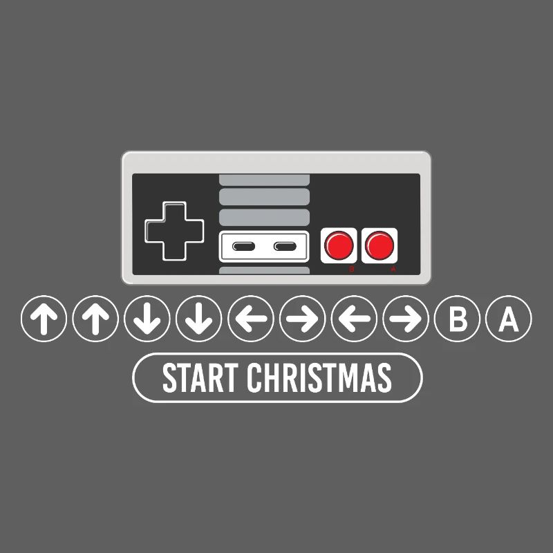 Cheat Code Start Christmas Gaming Gamer Video Game