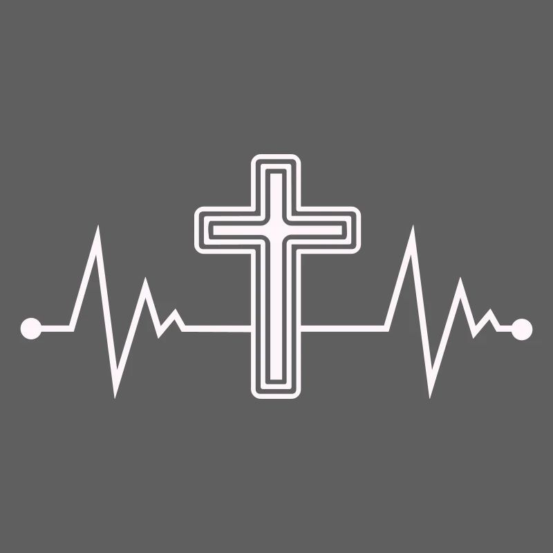Cross heartbeat icon