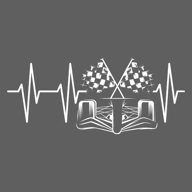 Formula Racing Car Racing Heartbeat Symvol Pulse