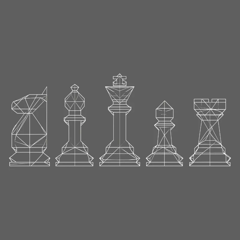 Jeu de société minimaliste de conception de pièces d’échecs