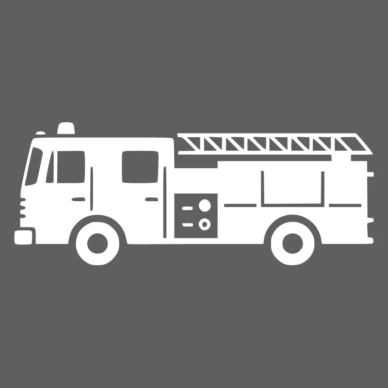 Fire Brigade Emergency Vehicle Silhouette
