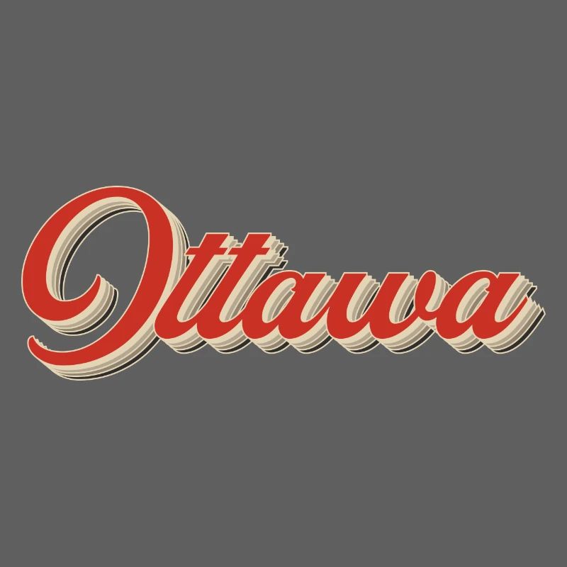 Lettrage Calgary Canada – Typographie rétro