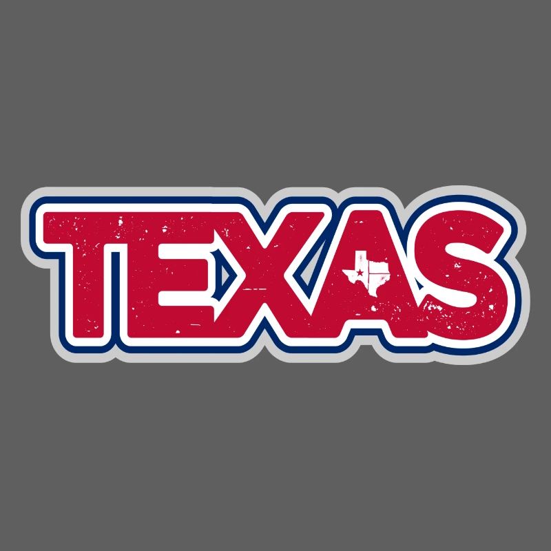 Texas Pride Distressed Typografie Logo