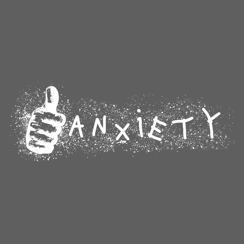 L’anxiété lève le pouce, ironique conception de la santé mentale.