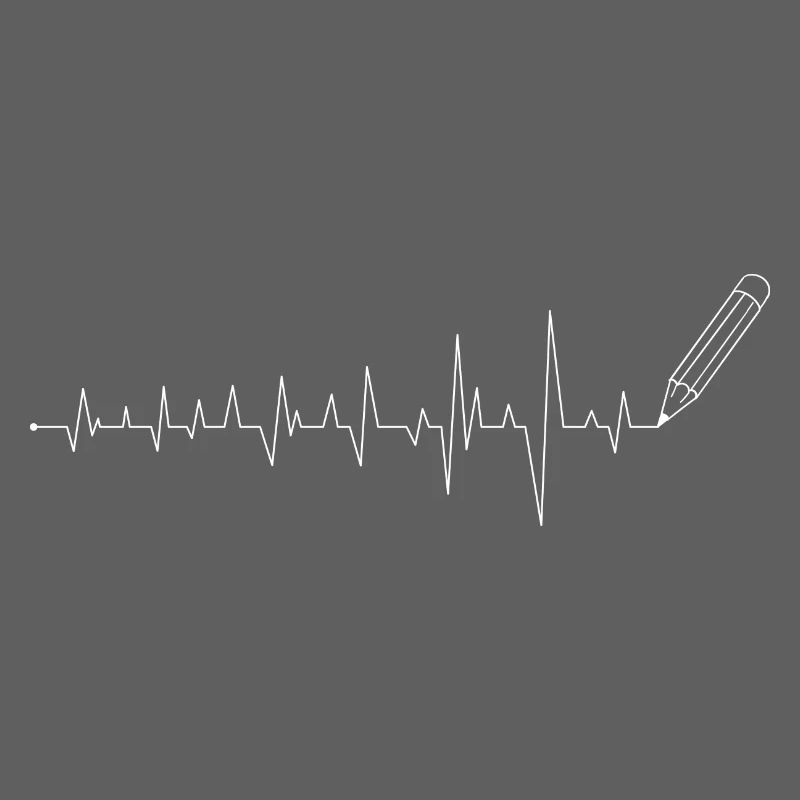 Dessin au trait au crayon ECG