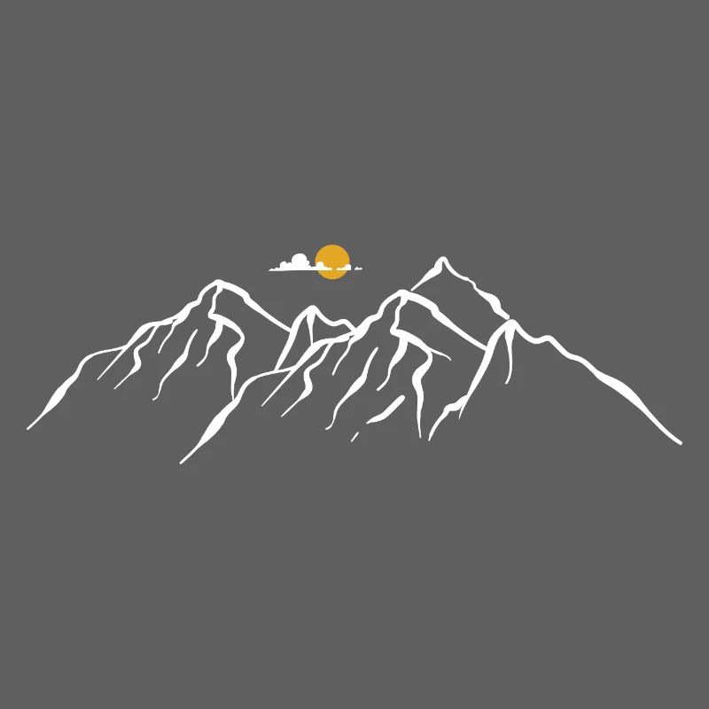 Minimalist Mountain Range Artwork