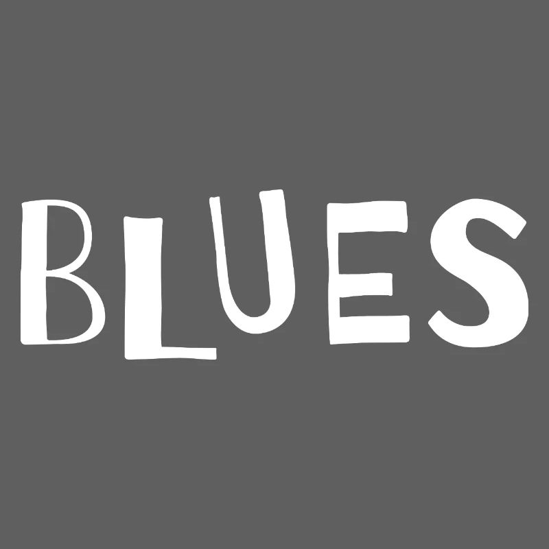 Typographie du blues vieilli