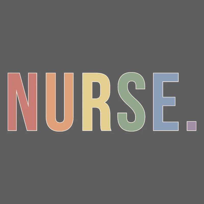 NURSE Soft Rainbow Typografie LGBTQ Pride Design
