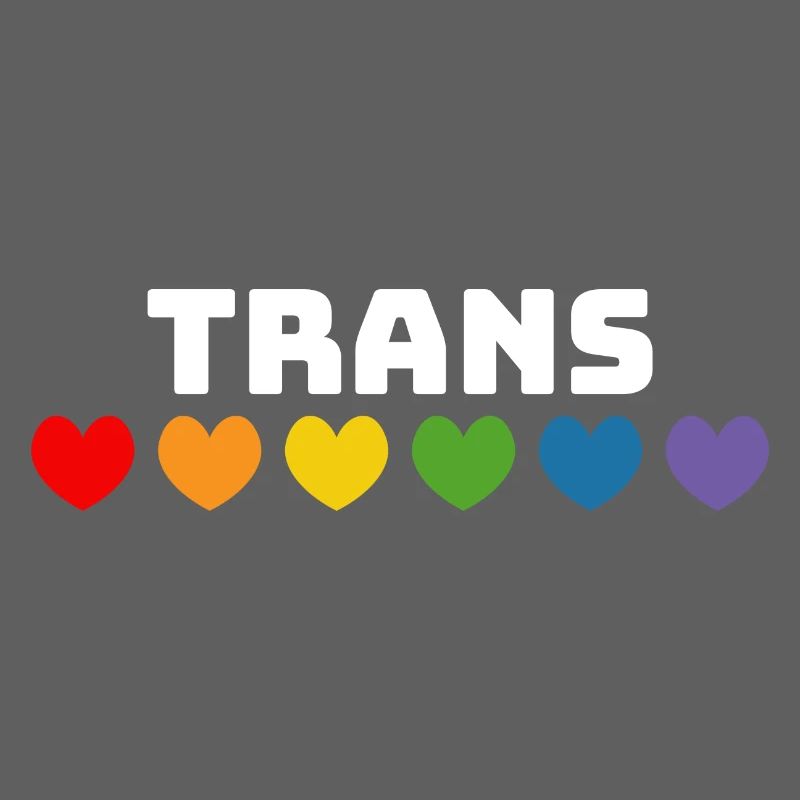Regenbogenherzchen Trans weiss