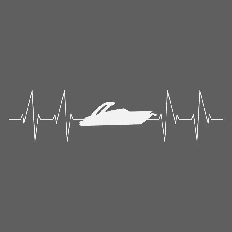 Bateau Heartbeat Silhouette