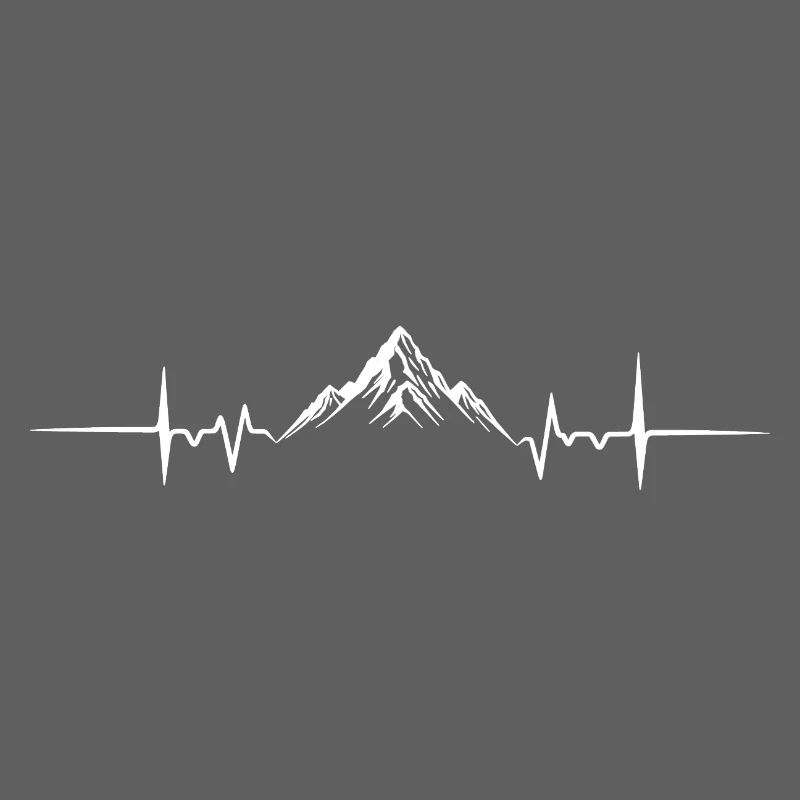 Mountain Heartbeat Line Art