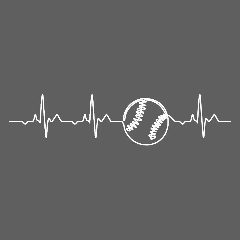 Minimalistisches Baseball-Herzschlag-Geschenk