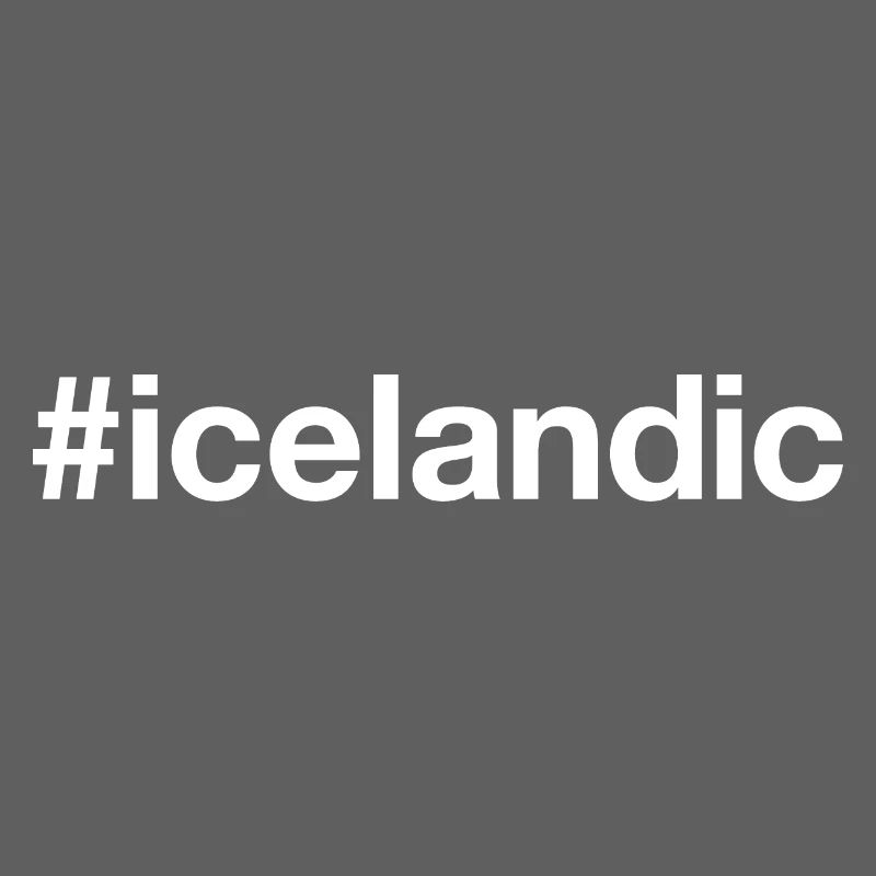 ICELANDIC Island Hashtag