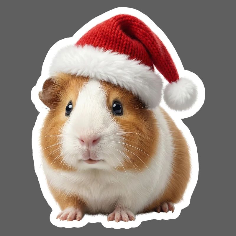 Petit chapeau de Noël en forme de cochon d’Inde mignon