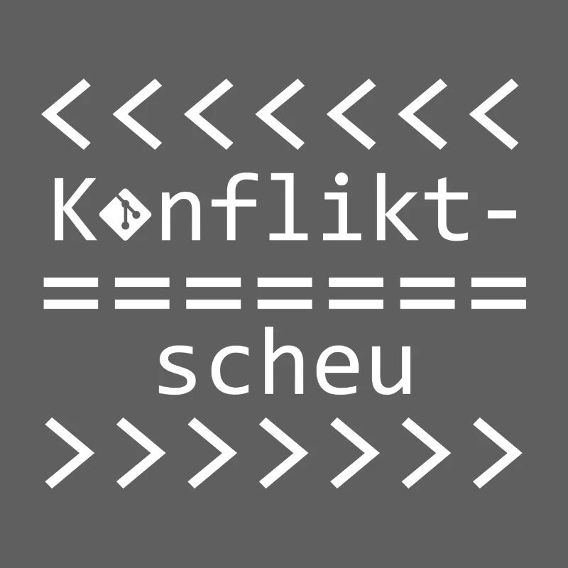 Konfliktscheu Git Nerd Shirt
