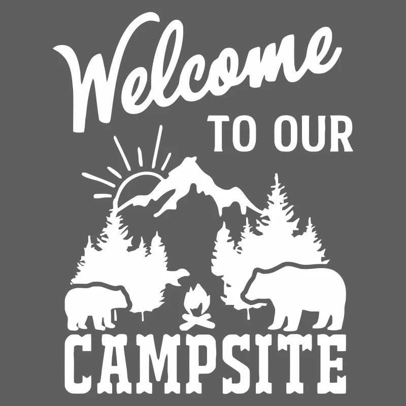 Mountain Nature Campfire Scene
