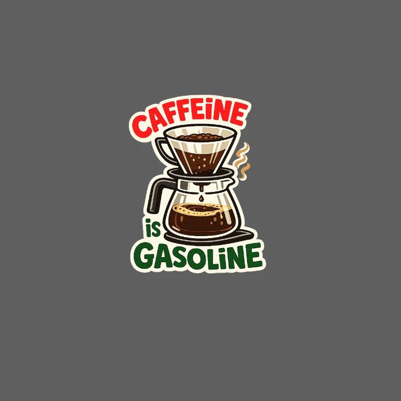 La caféine, c’est de l’essence. Conception de café barista.