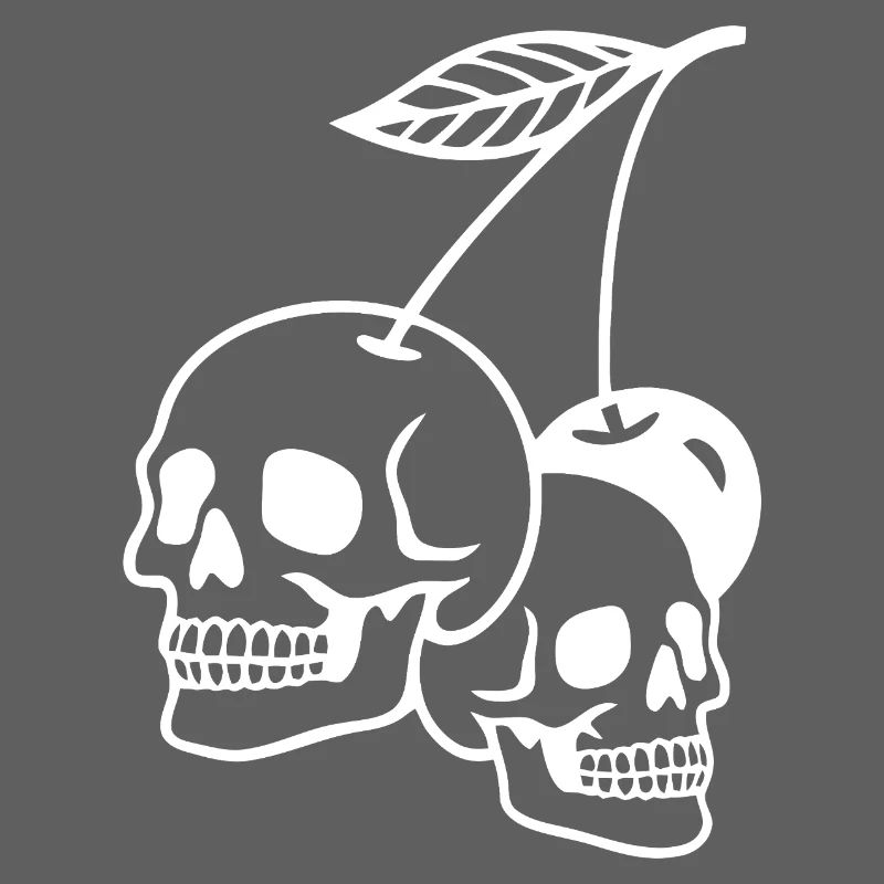 Dunkle Kirsche Schädel Illustration